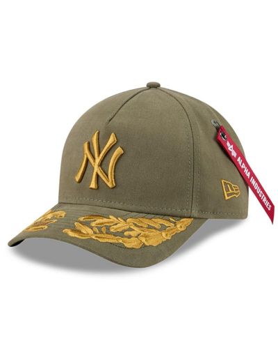 New Era x Alpha Industries Мужская кепка New York Yankees A-Frame 9FORTY регулируемая, оливковая