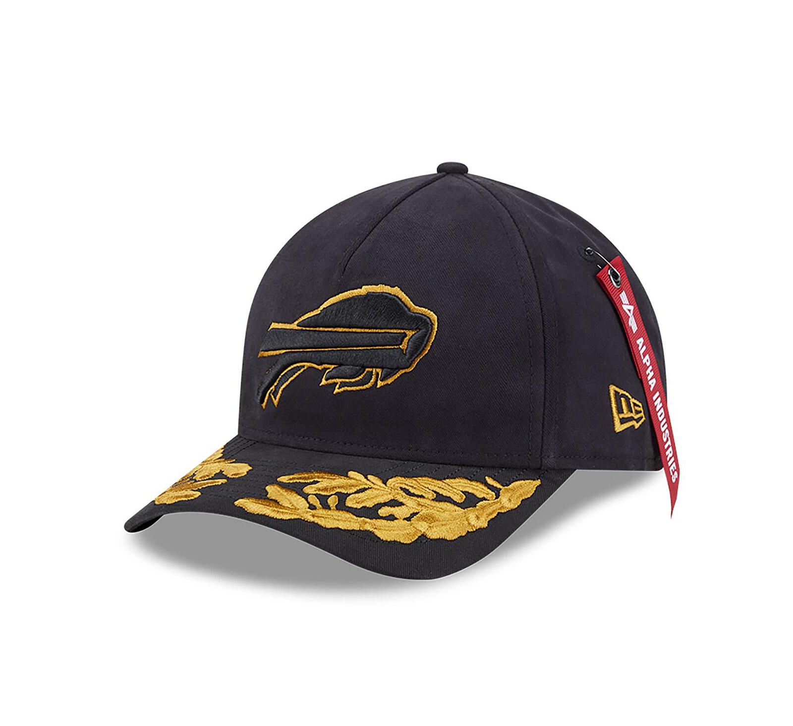 New Era x Alpha Industries Мужская Black Buffalo Bills A-Frame 9FORTY Adjustable Hat