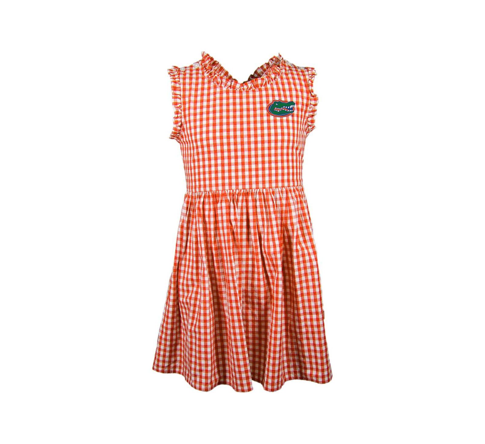 Детское платье Garb Girl's Toddler Orange Florida Gators Sleeveless Alora Gingham