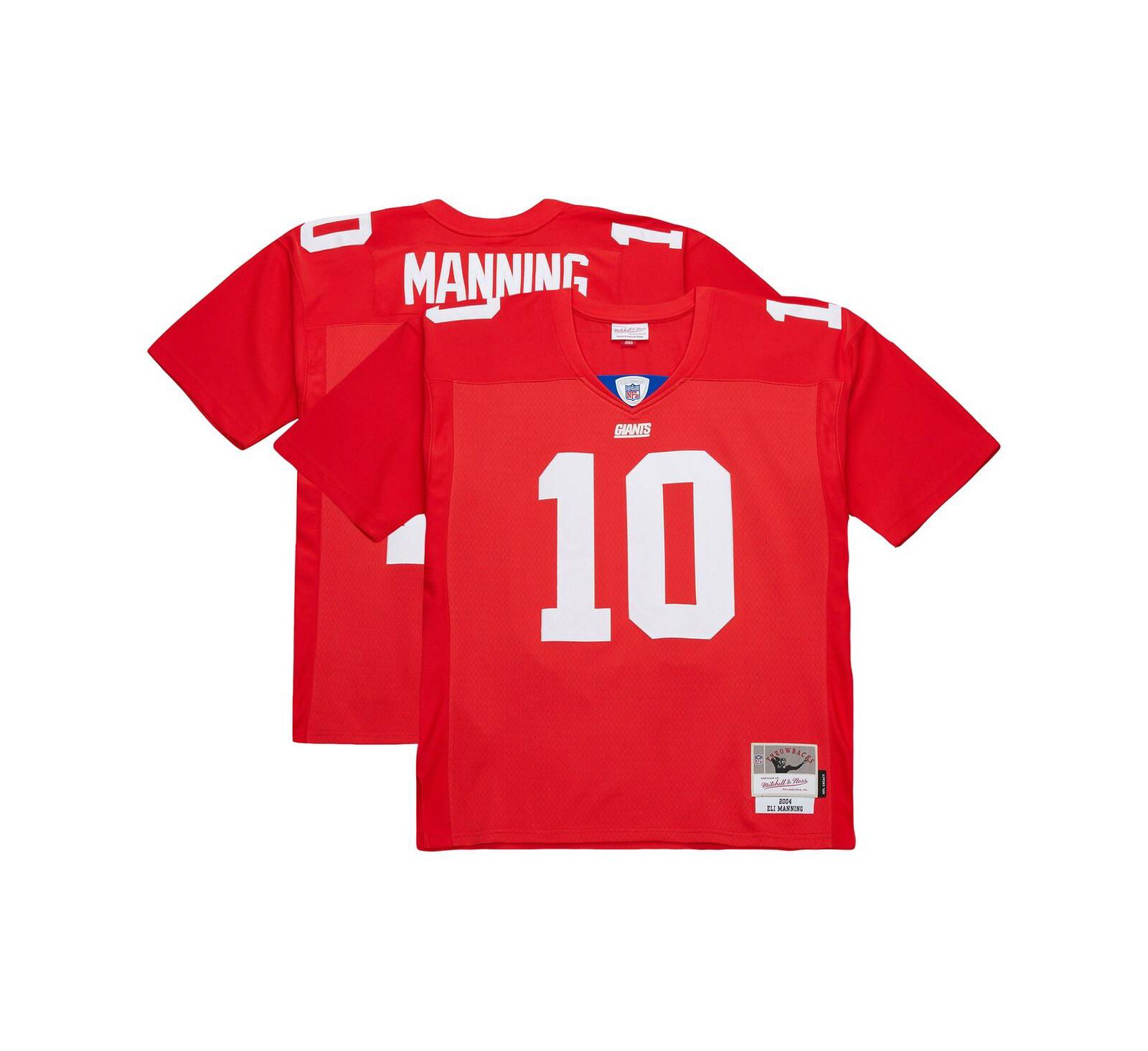 Мужская джерси Mitchell & Ness Eli Manning Red New York Giants 2004 Team Legacy Retired Player Big & Tall