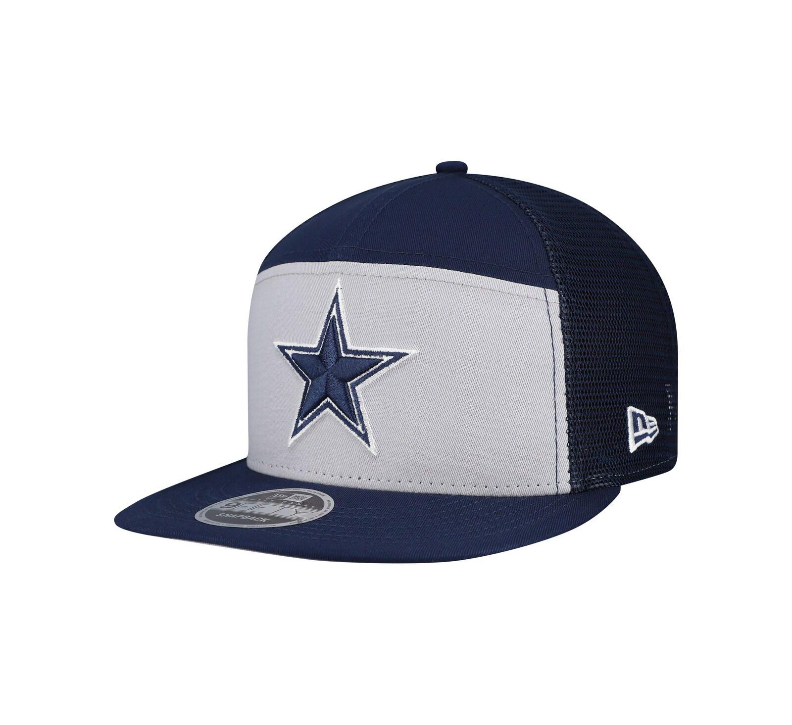 New Era Мужская кепка snapback 9FIFTY, Dallas Cowboys Outdoor Split Panel, серая/темно-синяя