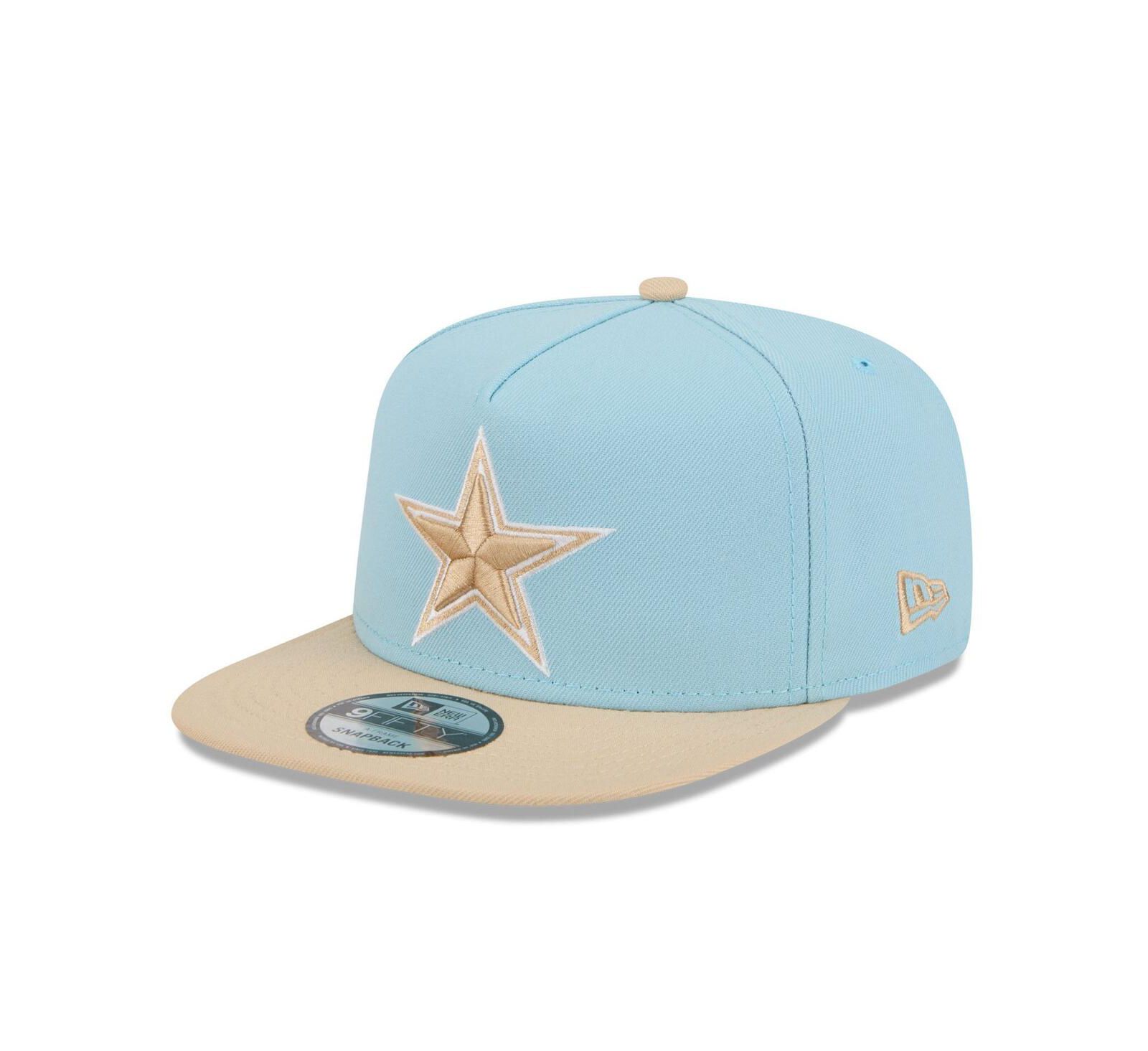 Мужская кепка New Era Light Blue/Brown Dallas Cowboys Two-Tone A-Frame 9FIFTY Snapback
