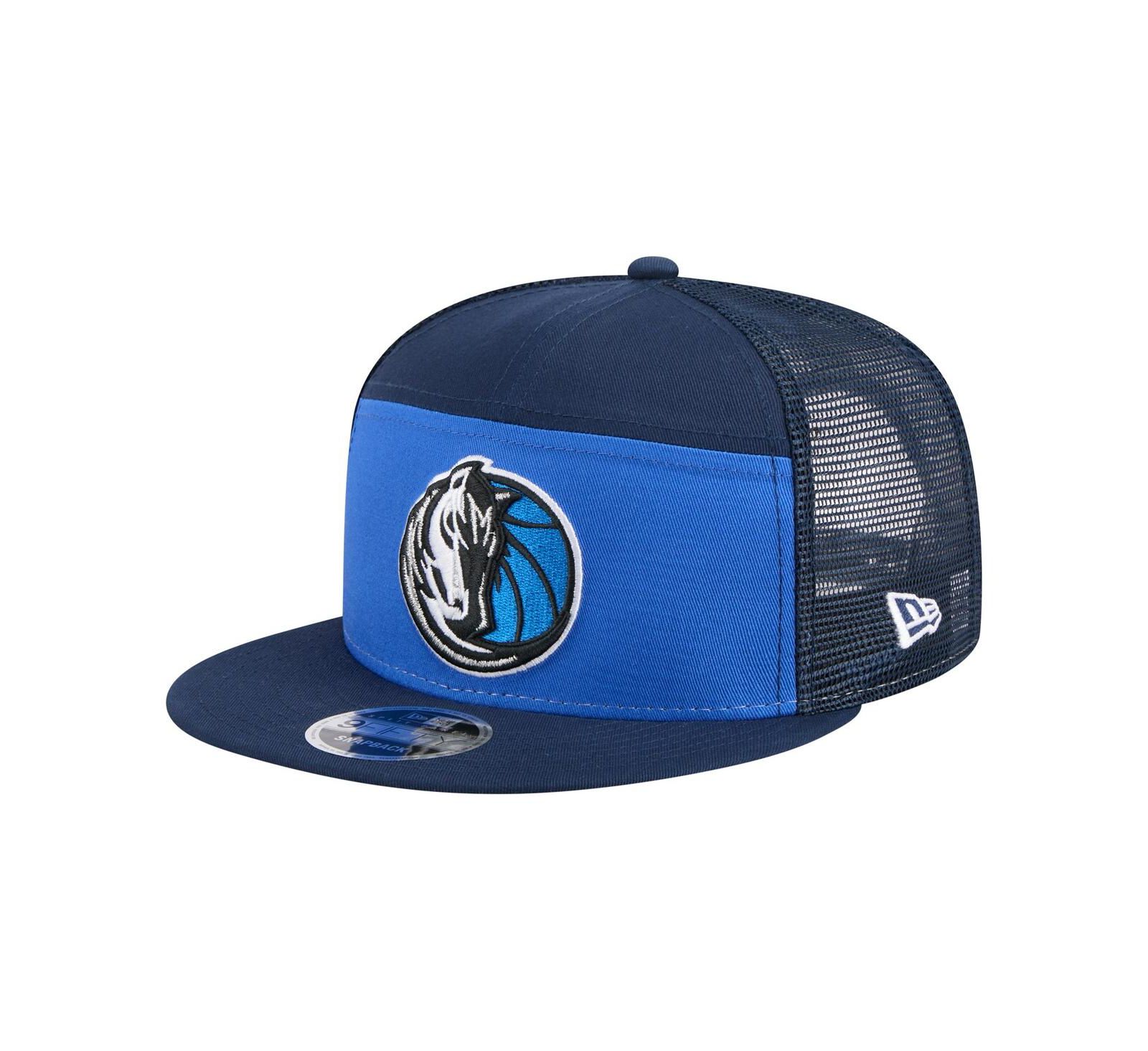 Мужская кепка New Era Blue/Navy Dallas Mavericks Outdoor Split Panel 9FIFTY Snapback
