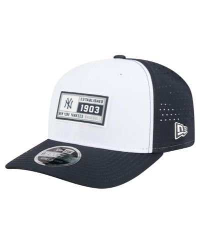 New Era Men's White/Navy New York Yankees Established Patch 9SEVENTY Adjustable Hat