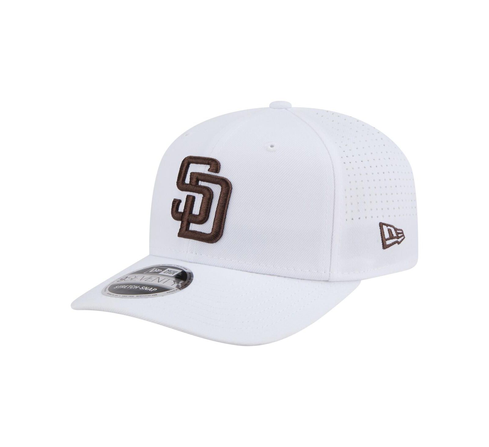 Мужская белая бейсболка New Era San Diego Padres COOLERA 9SEVENTY Adjustable