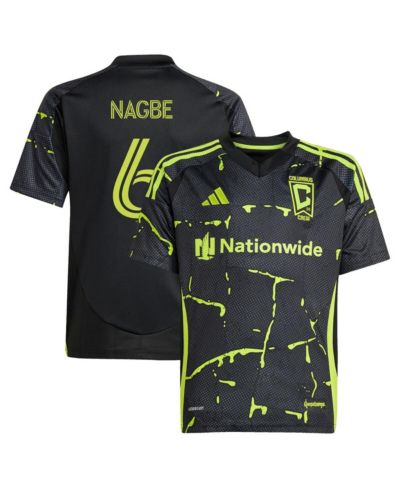 Adidas Big Boys and Girls Darlington Nagbe Black Columbus Crew 2025 The Goosebumps Kit Replica Player Jersey
