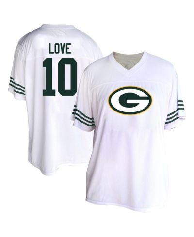 Fanatics Women's Love White Green Bay Packers Plus Size Fashion Jersey