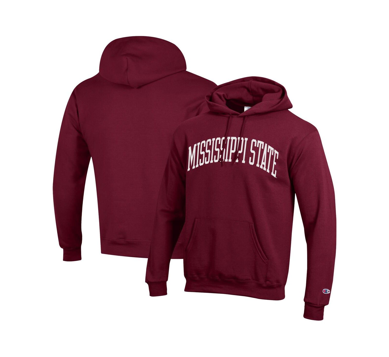 Champion Мужское бордовое худи с капюшоном Mississippi State Bulldogs Basic Arch Fleece