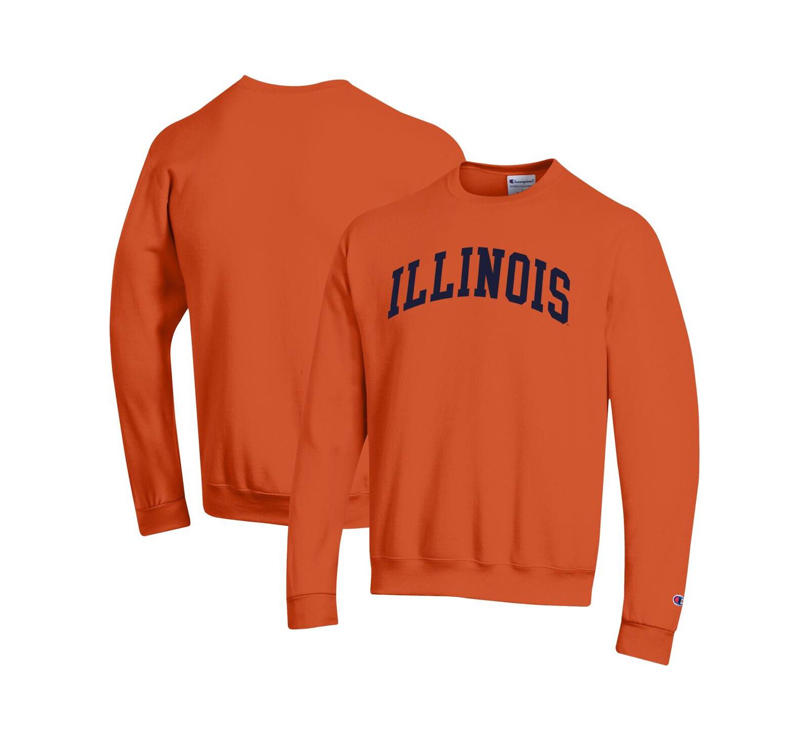 Champion свитшот Champion Men's Orange Illinois Fighting Illini Basic Arch Fleece Pullover