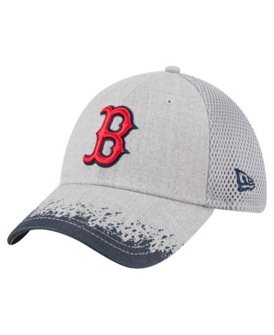 New Era Мужская серая кепка Boston Red Sox Visor Paint Splatter 39THIRTY Flex