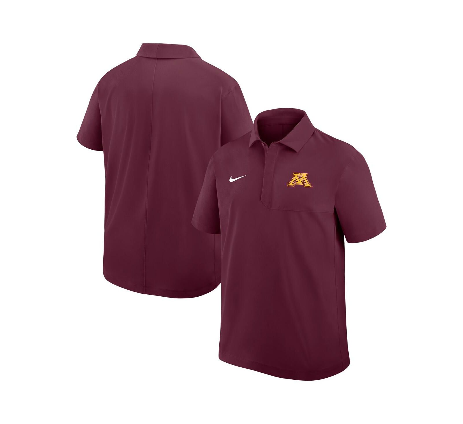 Nike Мужская тканая рубашка-поло Minnesota Golden Gophers в бордовом цвете