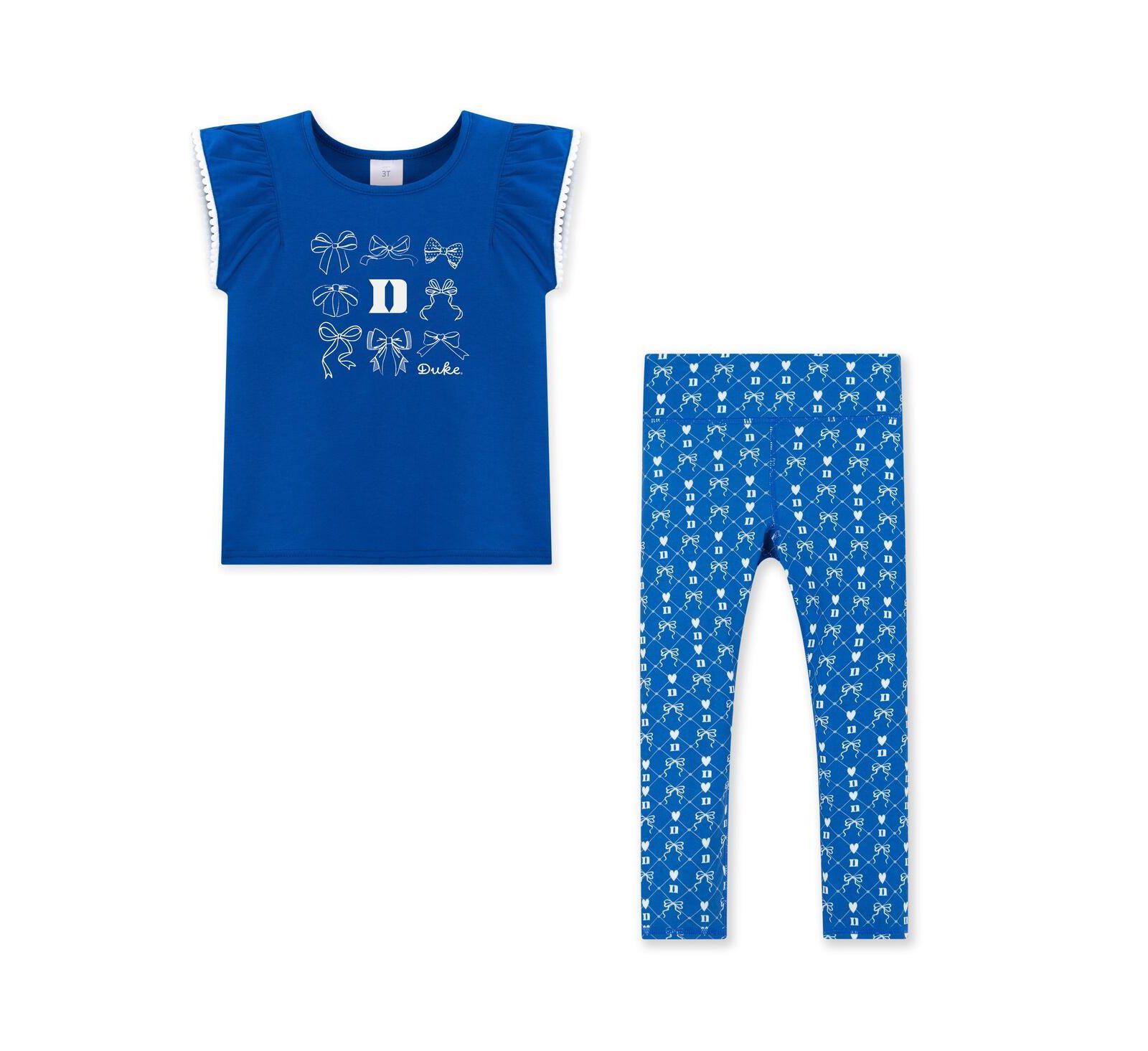 Детский набор ZooZatz Royal Duke Blue Devils 2-Piece Bow Legging и T-Shirt