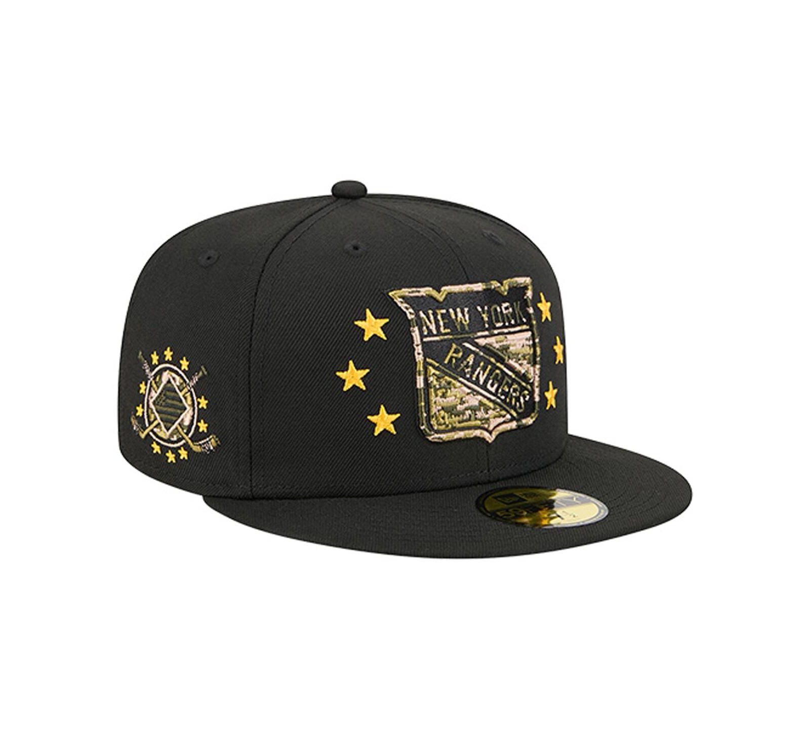 Кепка New Era Men's Black New York Rangers Military Appreciation Digital Camo Stars 59FIFTY Fitted