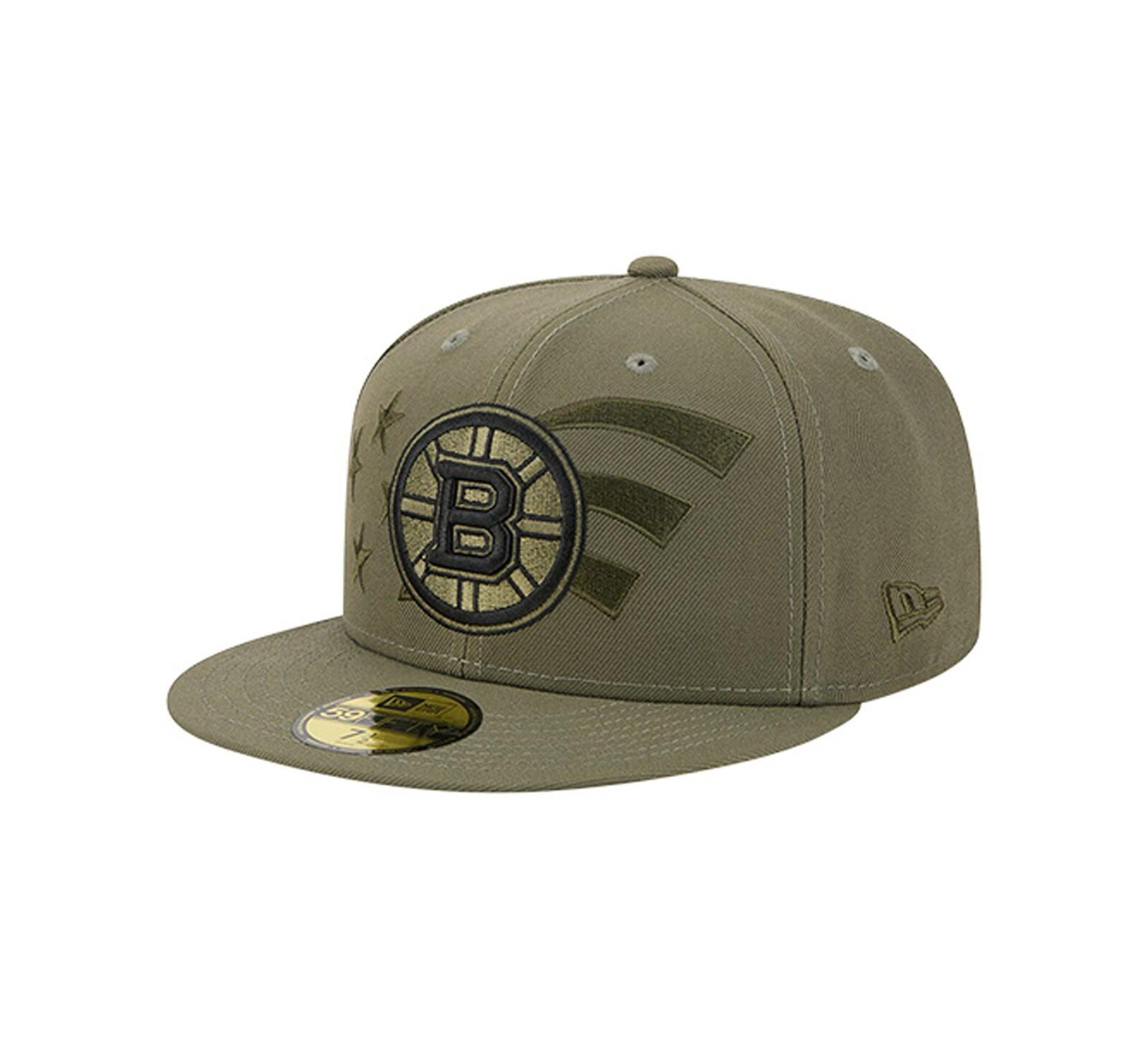 Мужская кепка New Era Olive Boston Bruins Military Appreciation Flag 59FIFTY Fitted Hat