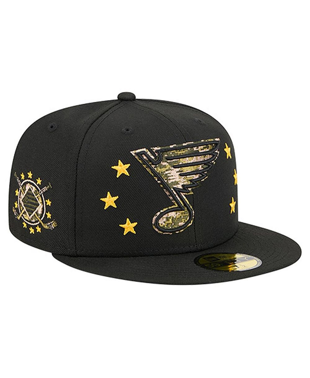 Мужская кепка New Era Black St. Louis Blues Military Appreciation Digital Camo Stars 59FIFTY