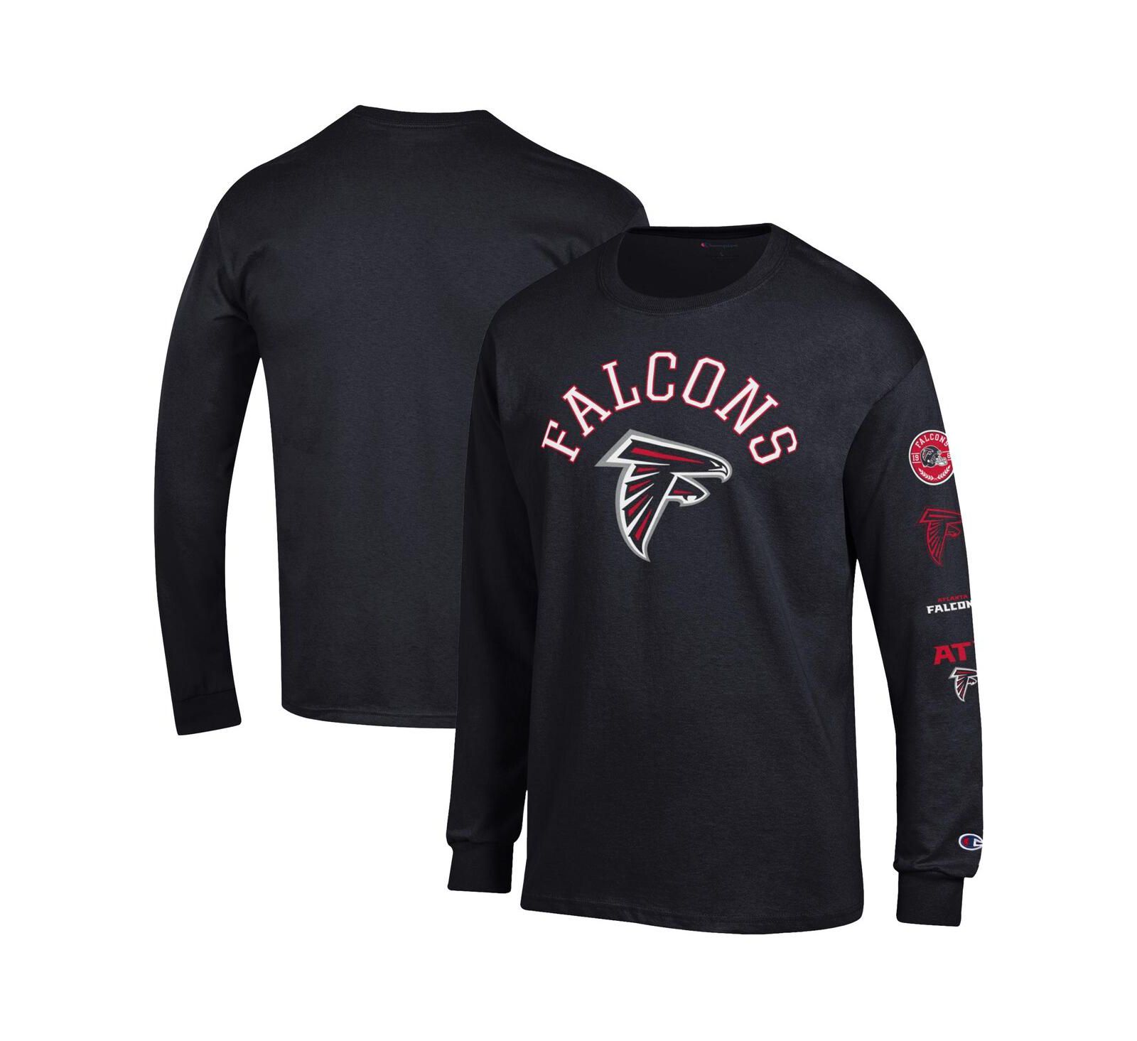 Champion Men's Black Atlanta Falcons Seal Long Sleeve T-Shirt