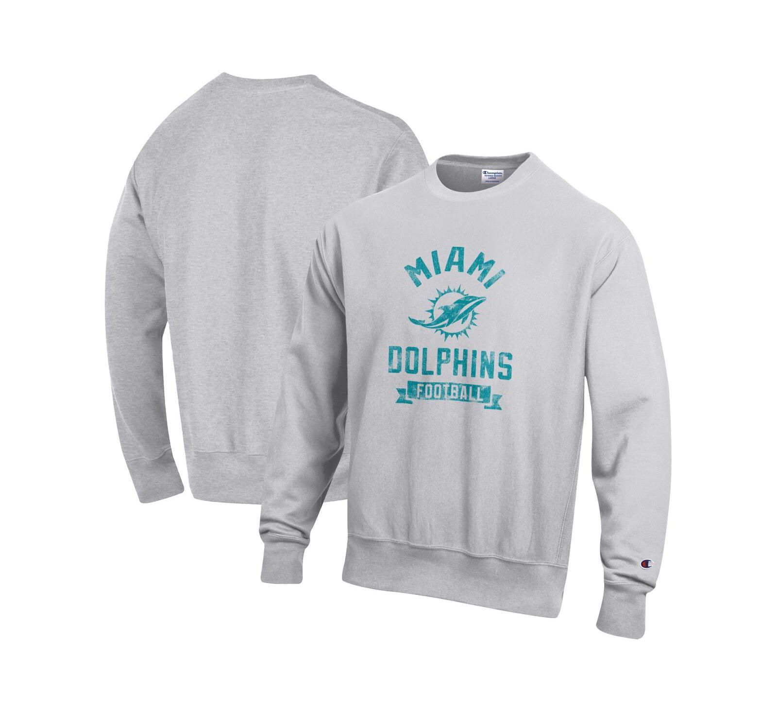 Мужской флисовый свитшот Champion Miami Dolphins Reverse Weave