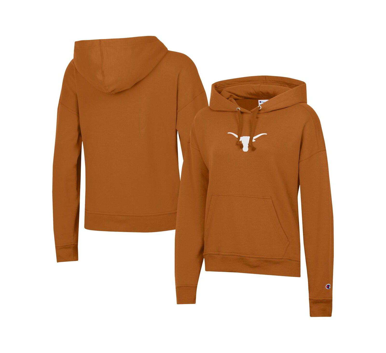 Женское худи Champion Texas Orange Texas Longhorns Powerblend Fleece