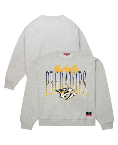 Женская толстовка Mitchell & Ness Heather Gray Nashville Predators Hockey Night