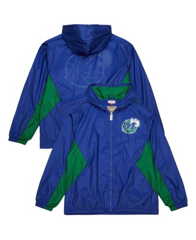 Mitchell & Ness Men's Blue Dallas Mavericks Playmaker Full-Zip Windbreaker Jacket
