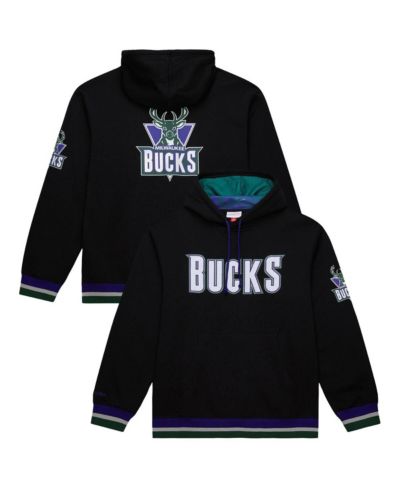 Мужское и женское худи Mitchell & Ness Black Milwaukee Bucks Heavyweight