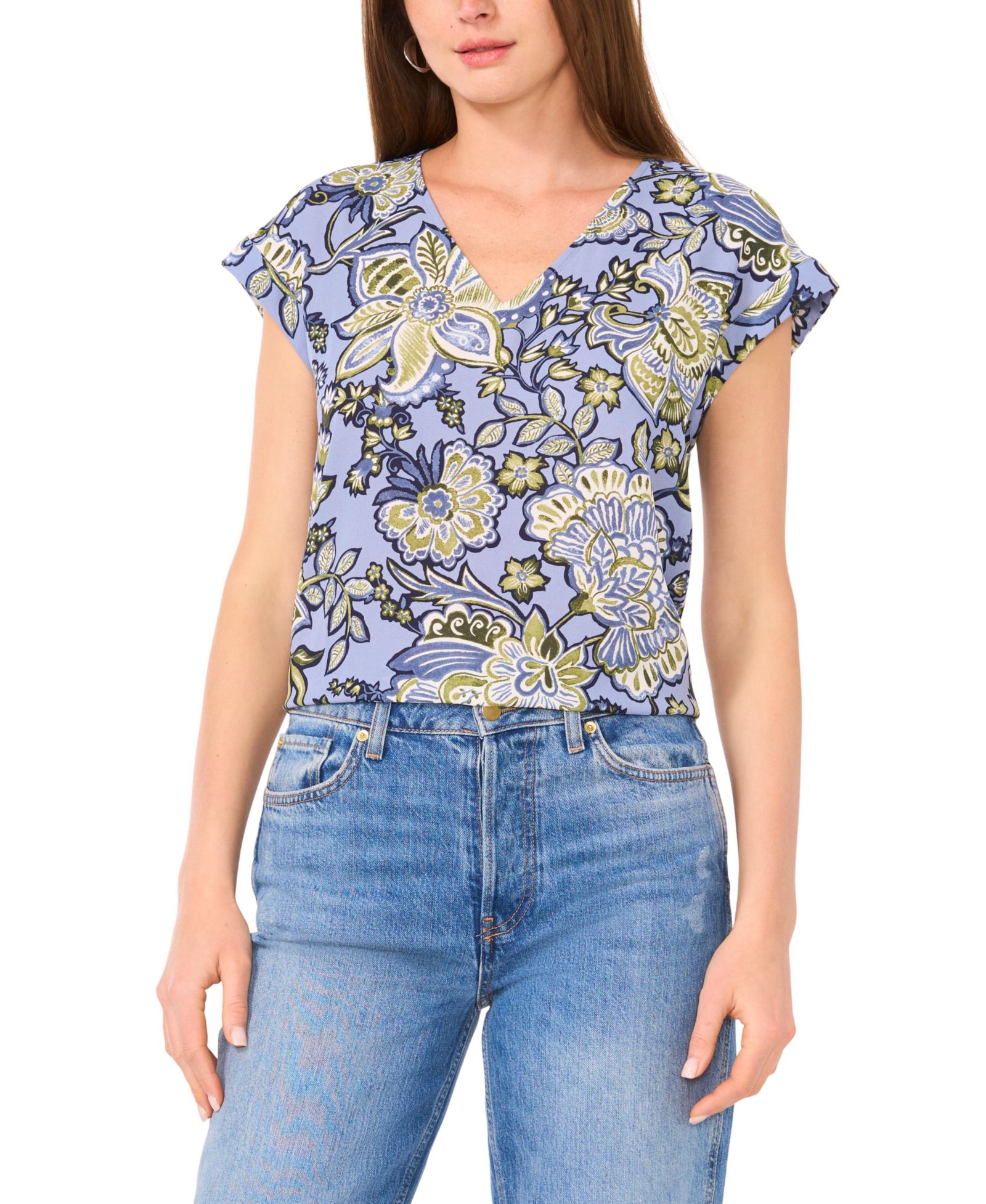 Женский топ Vince Camuto V-Neck Drop Shoulder