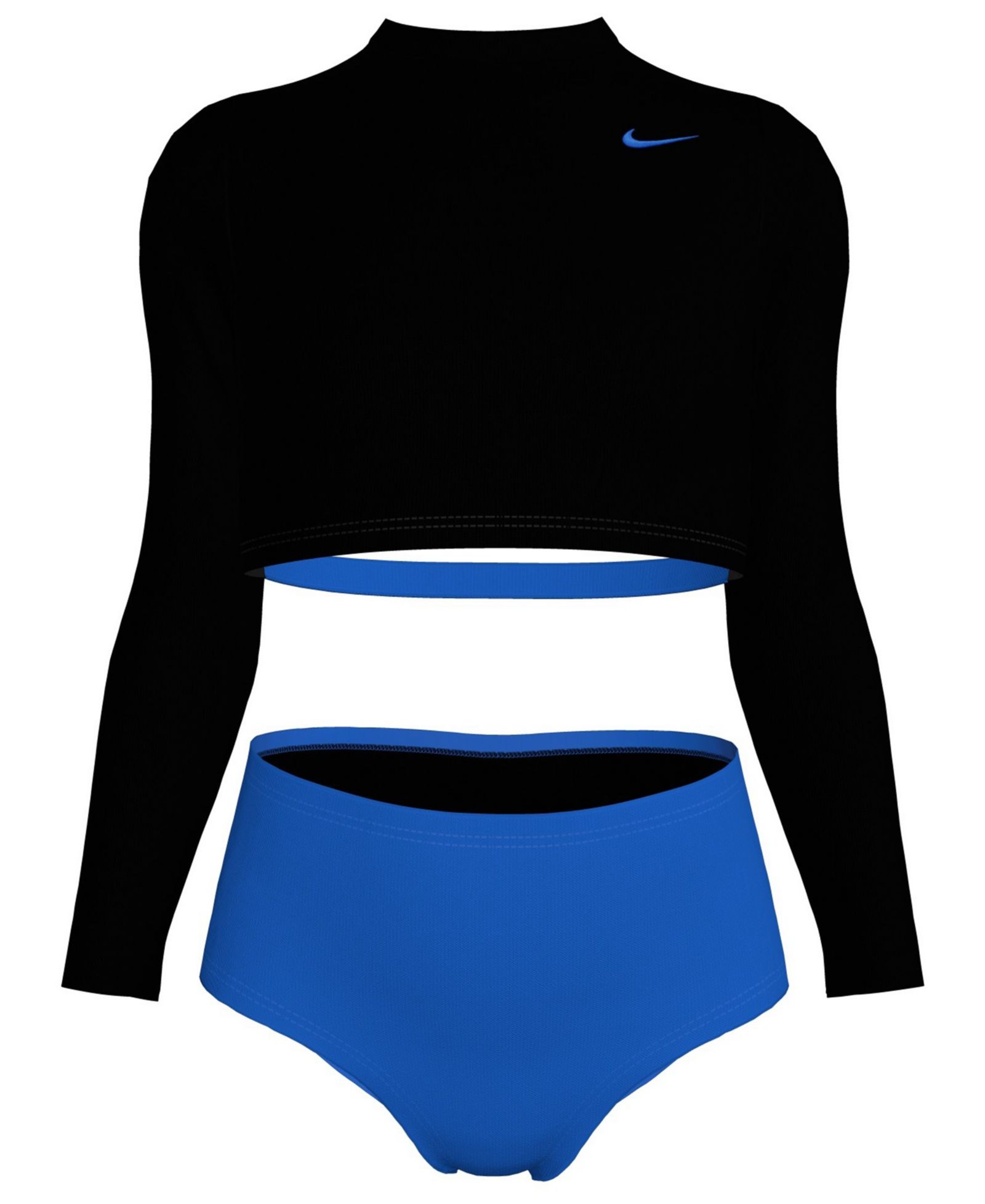Детский комплект Nike 2-Piece Essential Long-Sleeve Crop Top and High-Waist Swim Bottoms