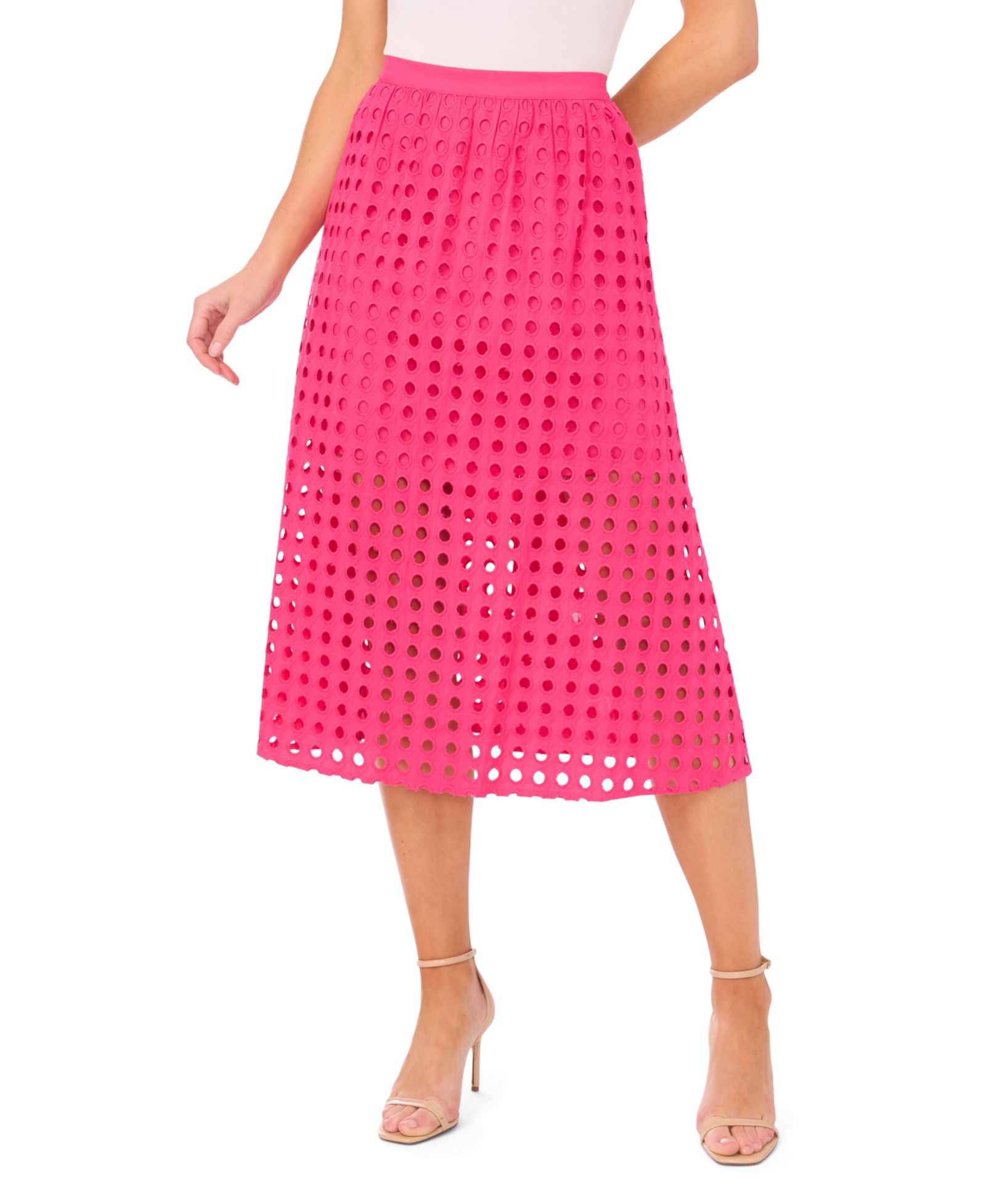 Женская миди-юбка CeCe Circle Eyelet