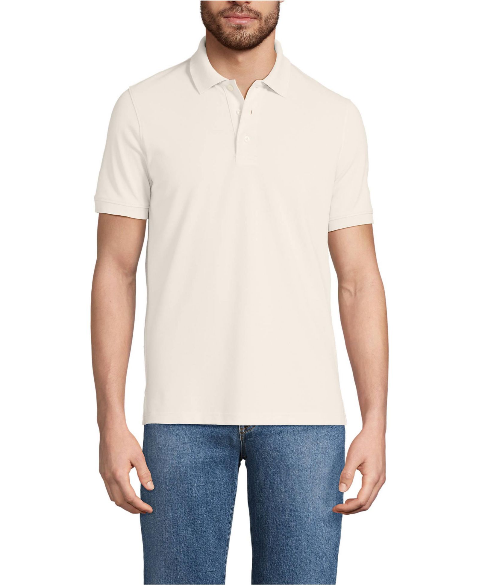 Lands' End Men's Short Sleeve Travel Kit Polo