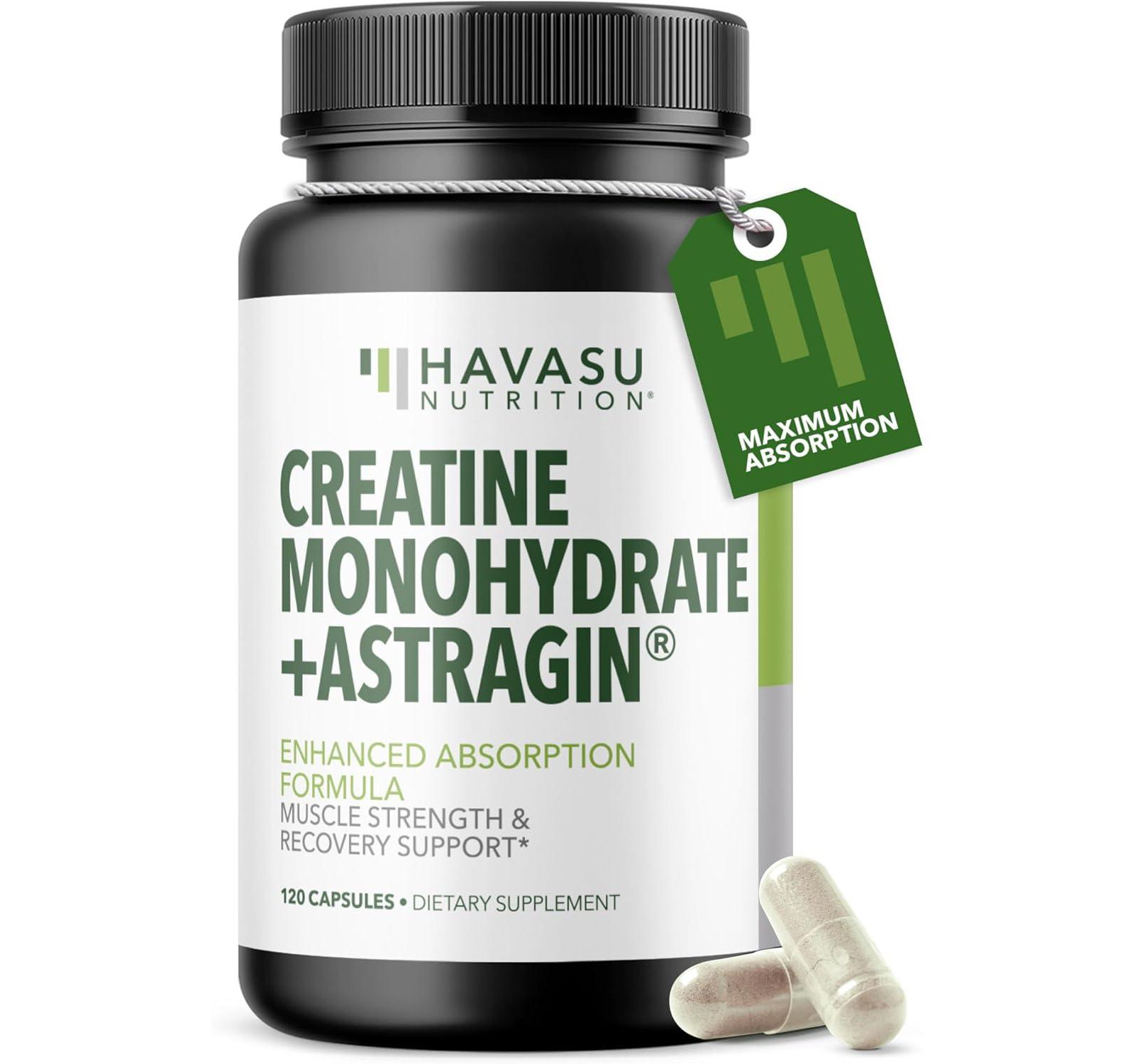 Havasu Nutrition Creatine + AstraGin Capsules, 120ct