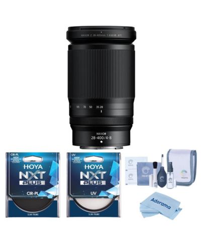 Объектив Nikon NIKKOR Z 28-400mm f/4-8 VR, комплект с фильтрами CPL+UV 77mm и набором для чистки