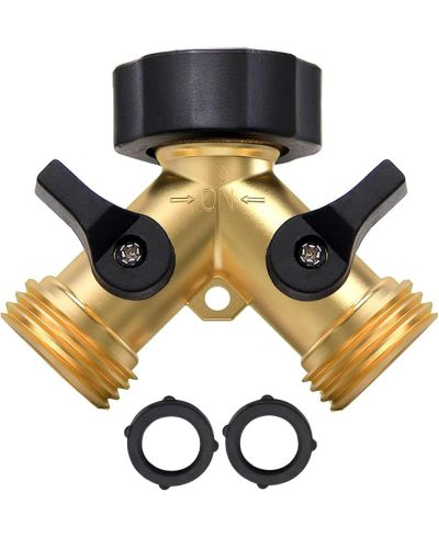 Разветвитель садового шланга TWINKLE STAR 2 Pack Y Connector Brass Adapter