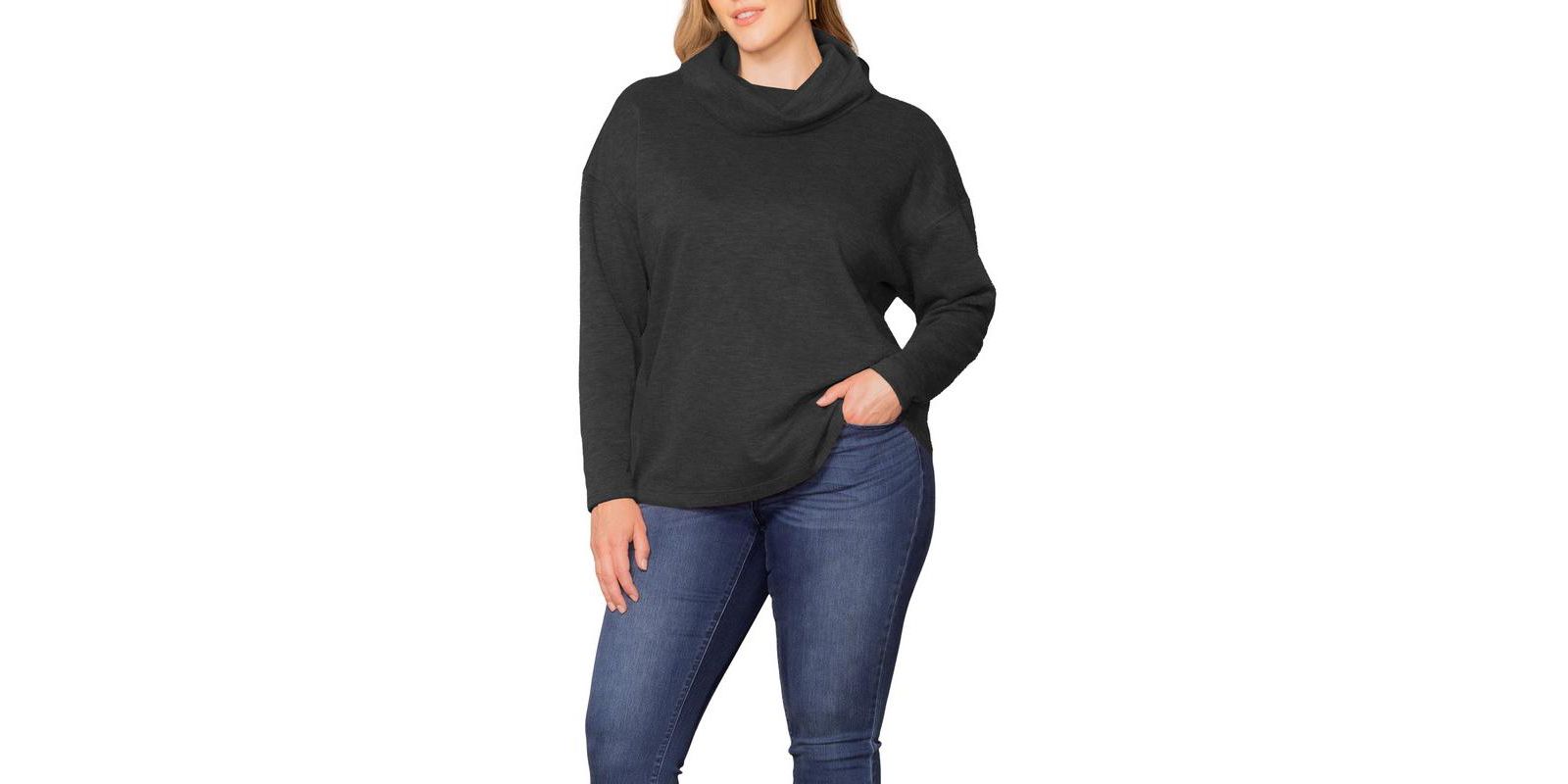Kiyonna Plus Size Astrid Turtleneck Sweater