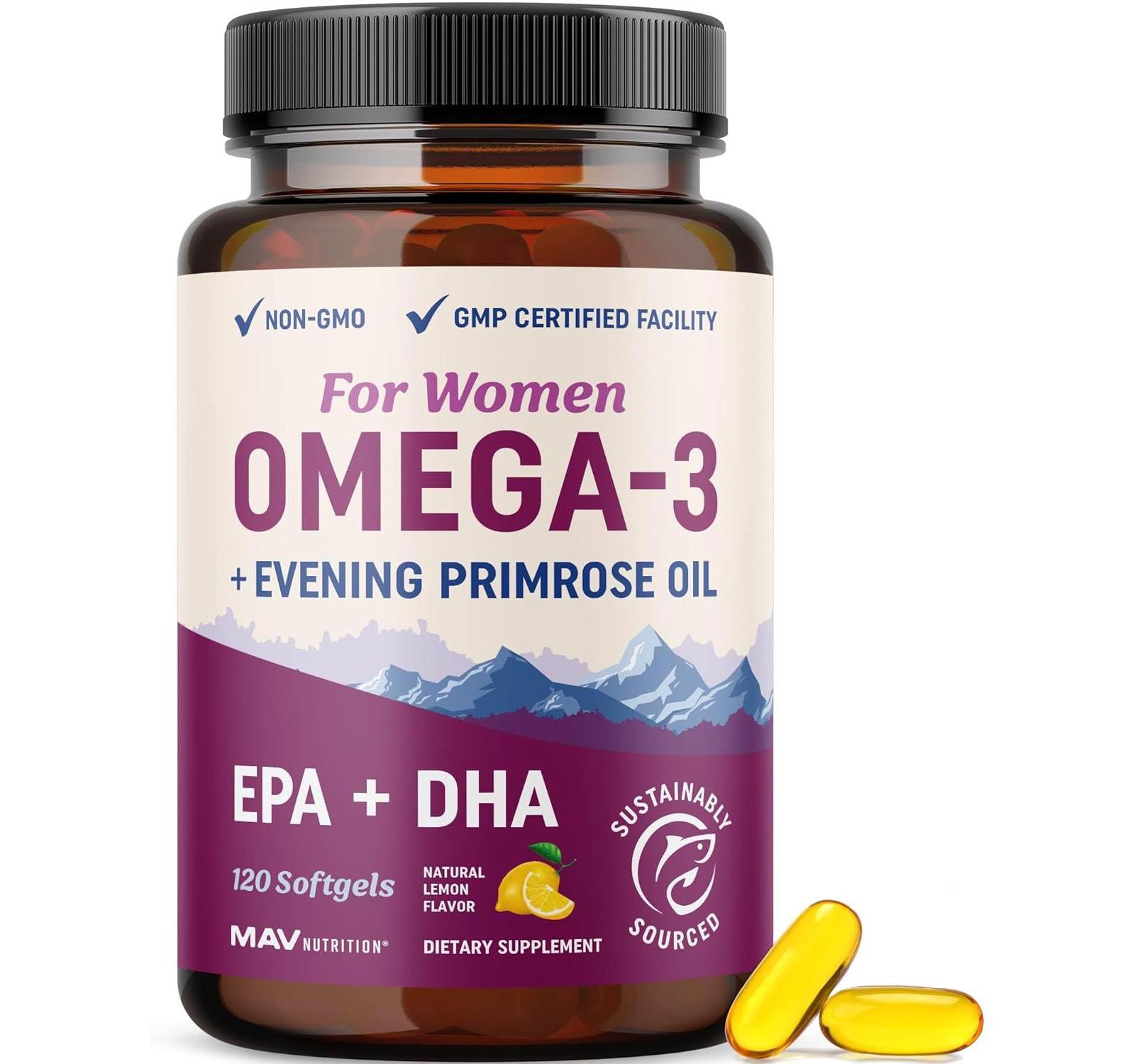 БАД MAV Nutrition Omega 3 для женщин, 120 шт