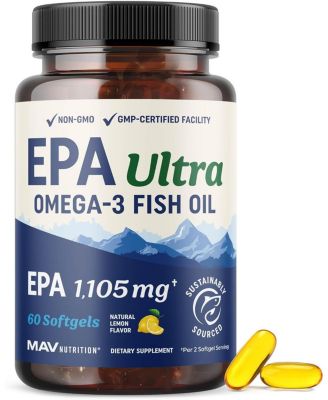 MAV Nutrition High EPA Fish Oil Softgels, 60ct