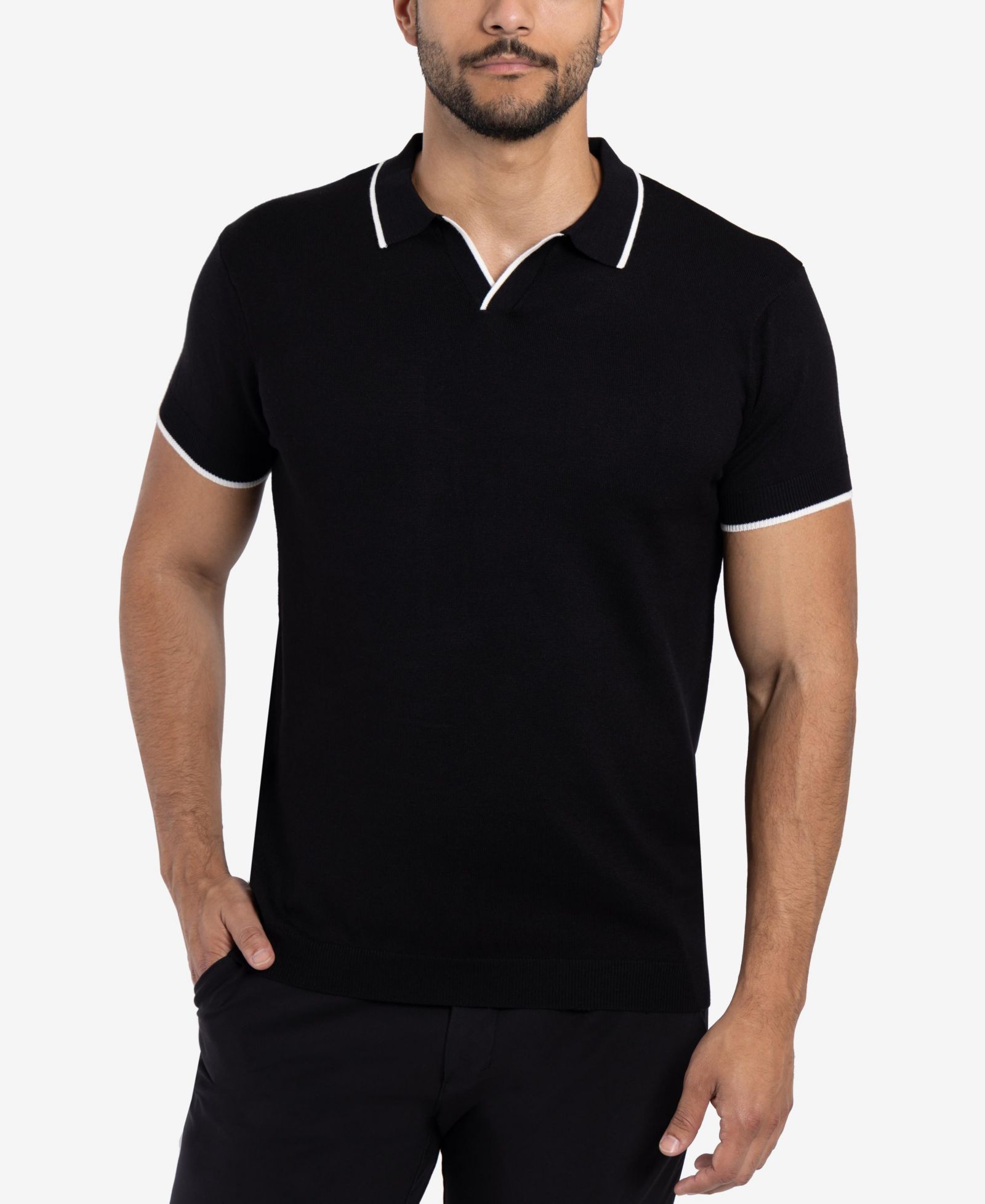 XRAY Men's Johnny Collar Sweater Polo