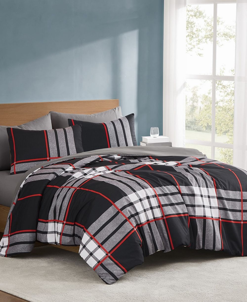 Truly Soft Danbury Plaid 3-Pc. Comforter Set, Full/Queen
