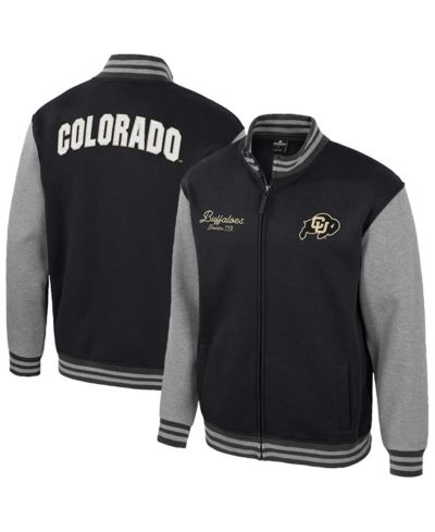 Colosseum Men's Black Colorado Buffaloes Ambi-Turner Full-Zip Varsity Jacket