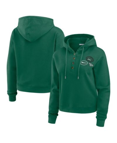 WEAR by Erin Andrews Женский худи New York Jets Waffle Pullover, зеленый