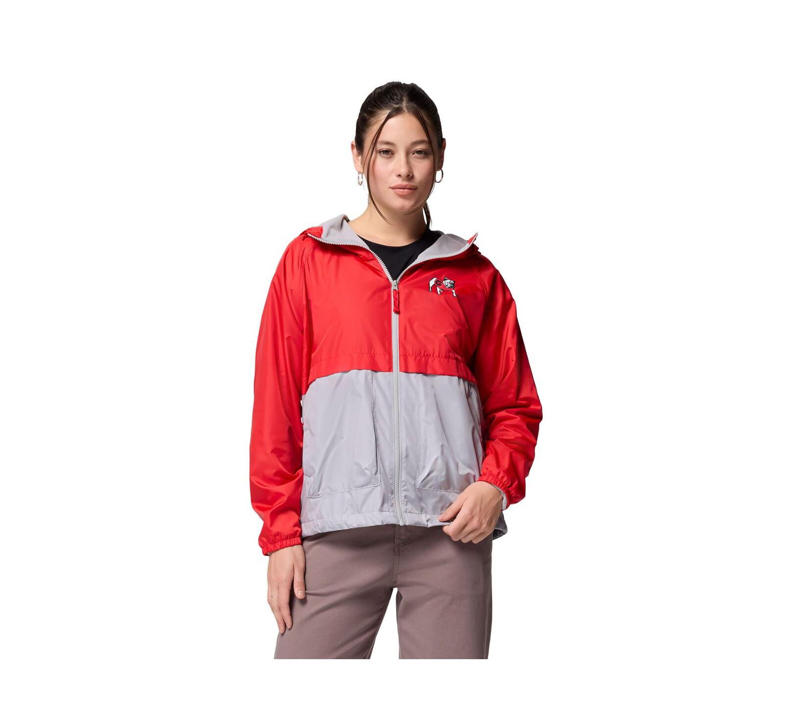 Ветровка Columbia Women's Red/Grey Georgia Bulldogs Spire Hoodie