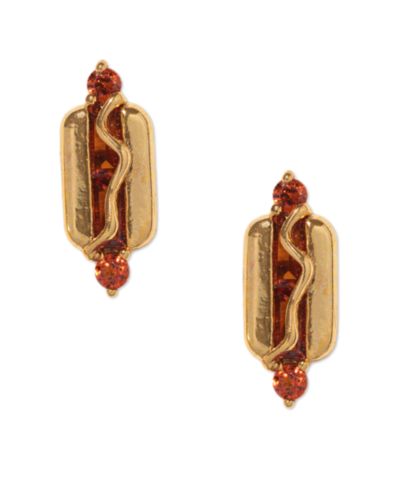 Girls Crew Crystal Hot Dog Studs