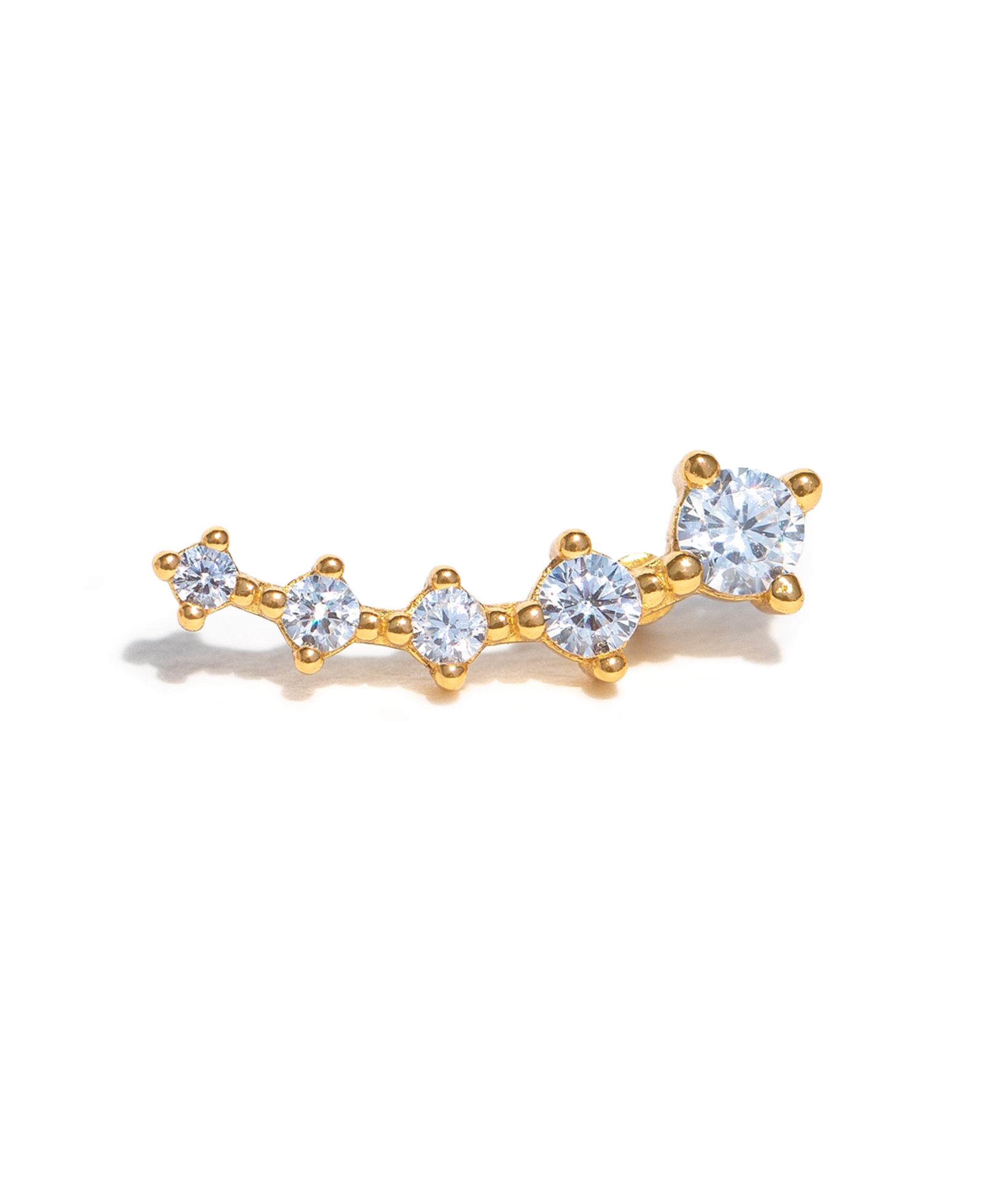 Серьга-кафф Girls Crew Crystal Estella Ear Crawler Flat Back