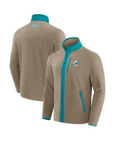 Darius Rucker Collection by Fanatics Men's Tan Miami Dolphins Heavyweight Polar Fleece Full-Zip Jacket