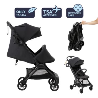 Компактная детская коляска BabbleRoo HopLite Ultralight для самолета, Jet Black
