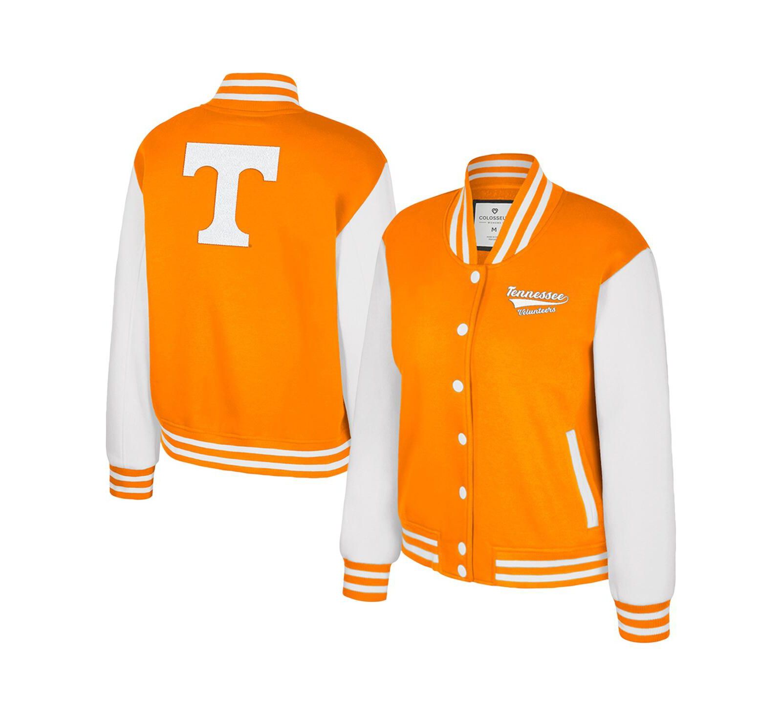 Женская флисовая куртка Colosseum Texas Tennessee Orange Tennessee Volunteers French Baguette Full Snap