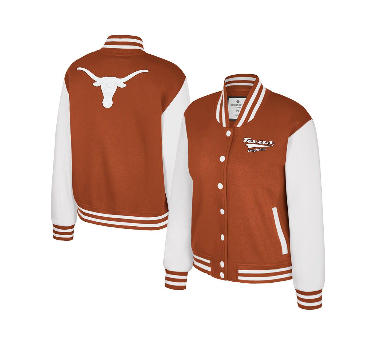 Colosseum Women's Texas Orange Texas Longhorns French Baguette Full Snap Fleece Jacket