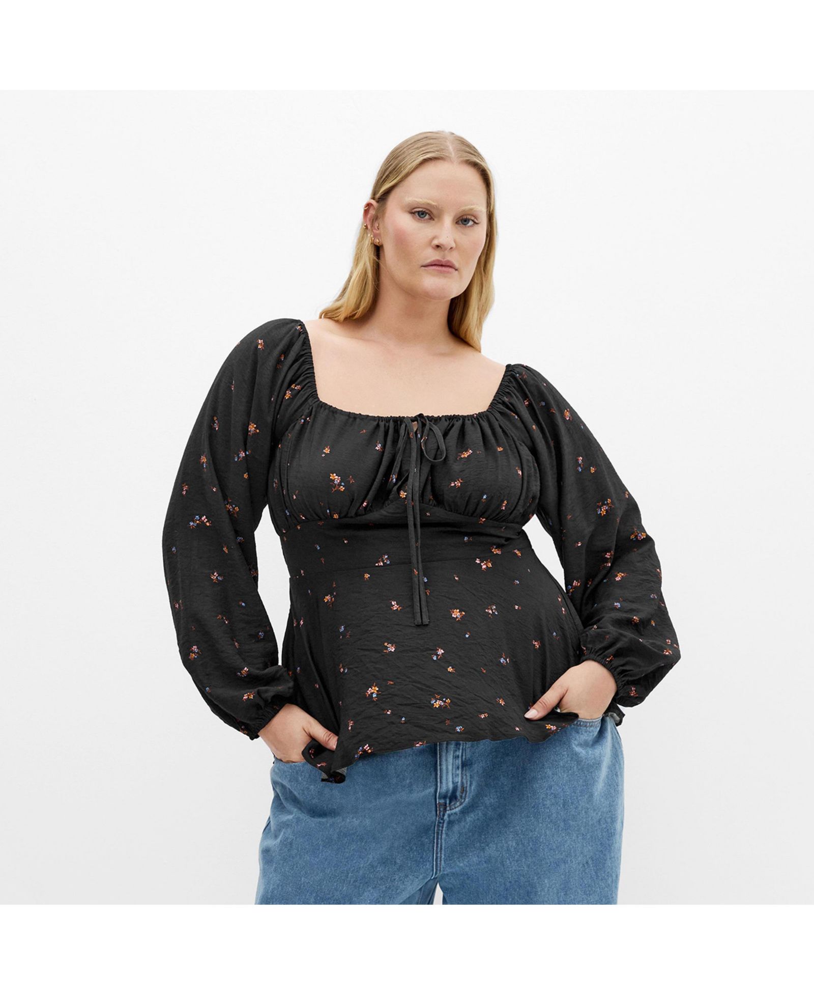 Женский топ CITY CHIC Plus Size Gigi Long Sleeve Daisy Print