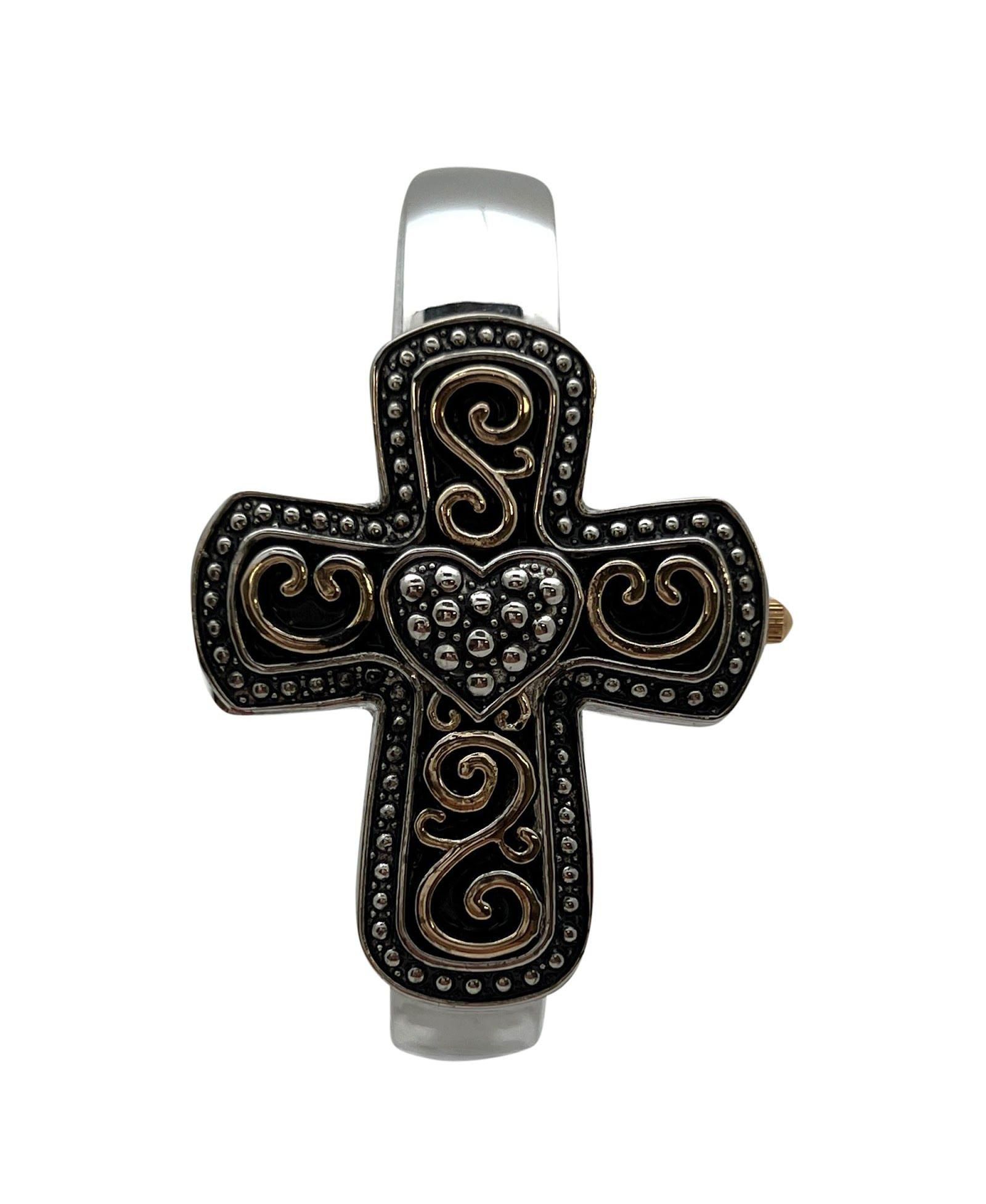 Olivia Pratt Two Tone Cross Shape Bangle Женский Watch