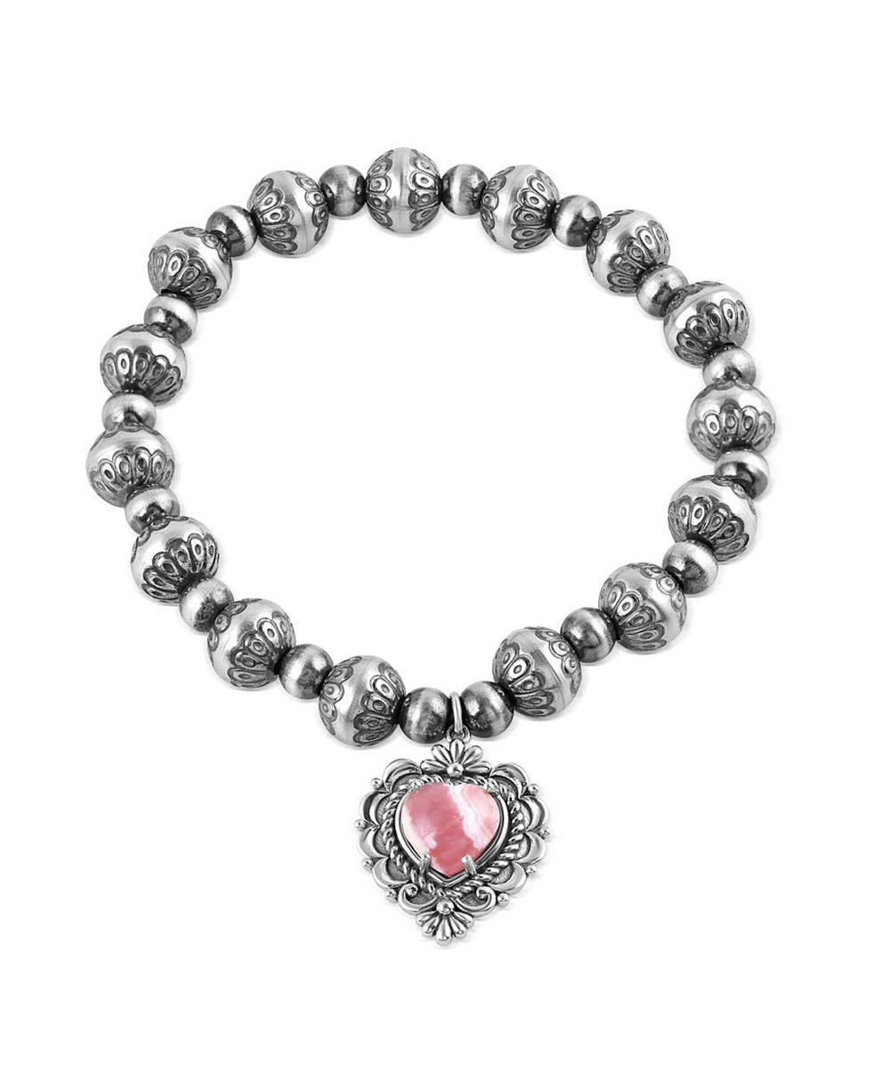 Браслет American West Jewelry из стерлингового серебра с розовым родохроситом, размеры Medium to Large