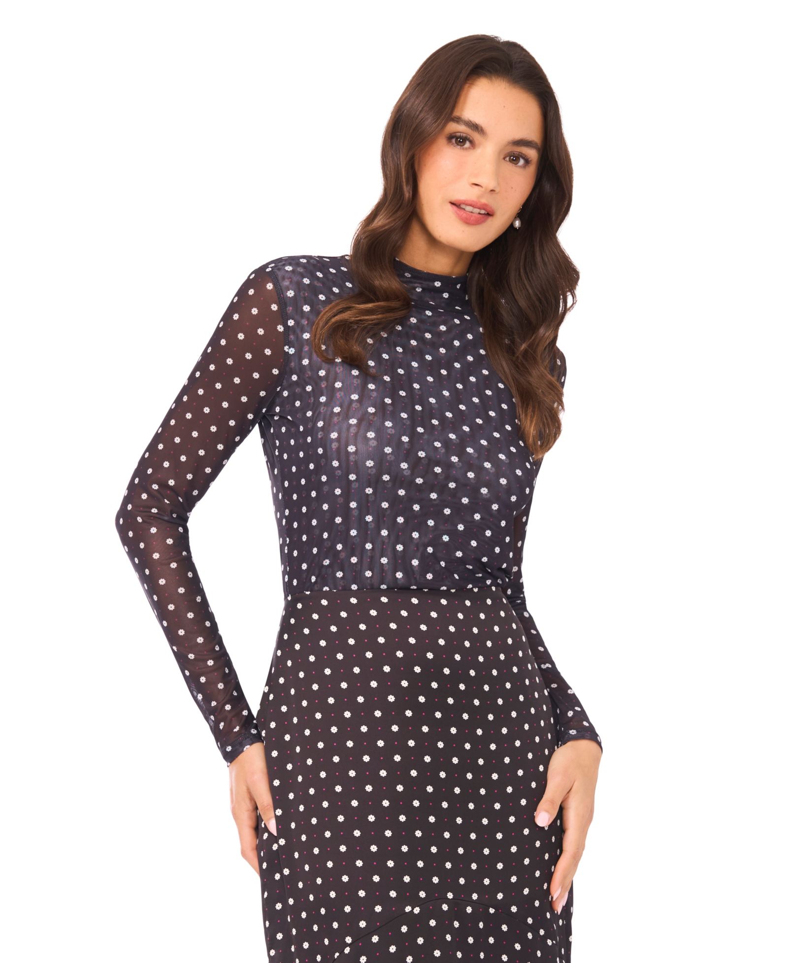 Топ CeCe Women's Turtleneck Fitted Long-Sleeve